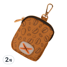 요런개 강아지 패턴 포인트 배변 파우치, 커피콩, 2개, 1개입