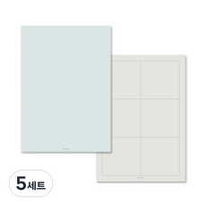 왈가닥스 메모패드 데일리 2종 세트 A5, grid, 1/6 section, 5세트