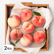 효성팜 아삭한 복숭아, 2박스, 1.5kg(7~9입)