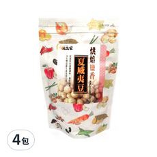 元氣家 烘焙鹽香夏威夷豆, 低溫烘焙 薄鹽調味 非油炸, 200g, 4包