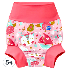 Splash About Happy Nappy 全新3D游泳尿布褲 快樂貓頭鷹, L, 5件