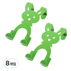 THE ZAKKA 可愛兔子門掛勾 2種組, 綠色 (Y217LSHA515), 4個