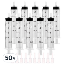 다온셀렉트 무한잉크 충전 석션팁 포함 석션주사기 10ml, 혼합색상, 50개