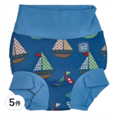 Splash About Happy Nappy 全新3D游泳尿布褲, Neoprene潛水專用皮料, L, 5件