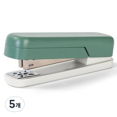 deLi 得力 雙色粉彩360度旋轉圓頭釘書機 33號釘 TA304, 綠色, 5個