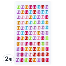 Inart 大容量漂亮寶石貼紙, 彩色水鑽, 2個