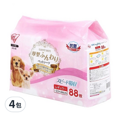 IRIS OHYAMA 愛麗思歐雅瑪 厚型抗菌尿片 AS88N 128292, 88片, 4包