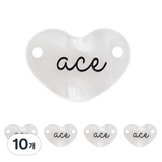 Yarna ACE 愛心貝殼標籤, 混合顏色, 10個