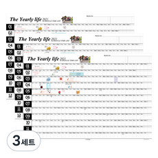 Iciel design 海報日曆 3入, 黑色, 3套