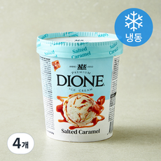 디오네 솔티드 카라멜 아이스크림 (냉동), 4개, 1개입, 475ml