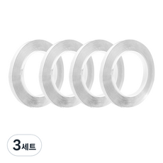 네츄럴파크 매직 스타 겔 초강력 양면테이프 2mm x 10mm x 3m 4p + 1mm x 15mm x 3m, 투명, 3세트