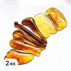 Celliving 多合一經絡刮痧按摩7件組, 琥珀色, 2套