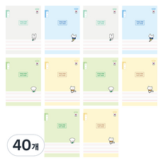 펜피아 1 000 초등 제본 12줄 영어 노트, 랜덤발송, 40개