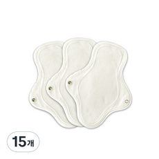 eechae 素色棉布衛生棉, 1入, 15個, 中型