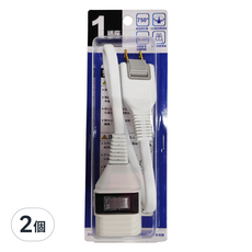 Mayka 明家 1插1開關中繼線15A AC 110V 60Hz, 30cm, 白色, 2個