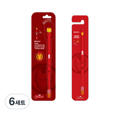 디즈니 마블 아이언맨 피규어칫솔 + 자석거치대 + 일반칫솔, 6세트