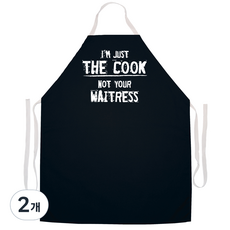 애티튜드에이프런즈 저스트 더 쿡 앞치마, 혼합 색상, 2개