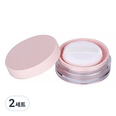 The Flow 蜜粉盒 粉餅 散粉 Ponds 網紗蜜粉 篩網分裝空盒 3件組 大中篩網, 粉紅色, 2套