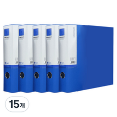 D型活頁檔案夾 3cm, 藍色, 15個