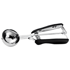 Couselect 304不鏽鋼冰淇淋挖勺 免沾手設計 5cm, 1個, 黑色