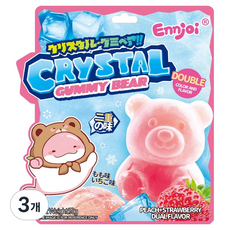 Ennjoi 크리스탈 구미베어 딸기복숭아맛, 3개, 70g