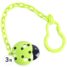 Mamplus Lady Bug 奶嘴鍊, 綠色, 3個