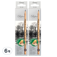 Allode Marco 原木素描鉛筆 TYPE07 12入, 3B, 6個