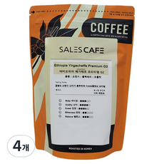 SALES CAFE 衣索比亞 耶加雪菲 Premium G2 咖啡豆, 200g, 4個, 全豆(不研磨)