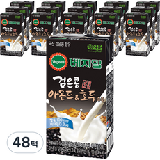 베지밀 검은콩 아몬드 앤 호두 두유, 190ml, 48개
