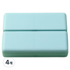 리치쌀봉 편리한 요일별약통 케이스 7칸 블루 10 x 7 x 2.5 cm, 4개