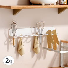 Onji 多用途壁掛式衣架收納整理架, 透明, 2個
