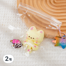 Milal Company 消磨時間舒緩壓力揉捏玩具 黃色啵啵小貓, 2個