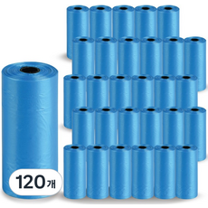 멍냥 강아지 배변봉투 리필형, 블루, 20개입, 120개