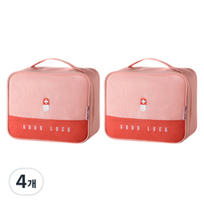 withWIN 방수 구급약 파우치 핑크, 4개