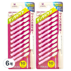 Dental Care Smooth Pick I字型 0號 牙間刷 SSSS, 6個, 10入, 0.4mm