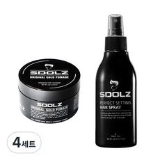 슈돌츠 오리지널 골드 포마드 왁스 100g + 퍼펙트 세팅 헤어스프레이 200ml 세트, 4세트