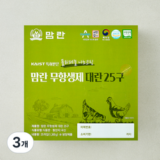 맘란 무항생제 인증 대란 1.3kg, 3개, 25구