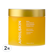 에이프릴스킨 리얼 카렌둘라 히알루로닉 토너 패드, 2개, 60매입