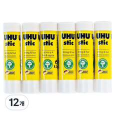 UHU 黃色口紅膠, 12個, 8.2g