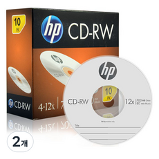 HP CD-RW 4-12X 700MB 슬림 케이스 10p, 2개