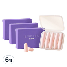 Dejavu 睡眠防噪耳塞 粉紅色, 10入, 6個