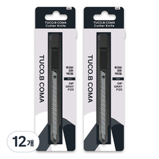 투코비 코마 커터칼 P221, 딥그레이, 12개