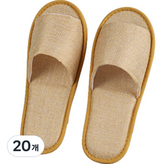 Maket Gamseong 飯店客房一次性開口拖鞋, 20個, 黃色