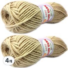 Happysil 柔軟毛線 編織線, 352米色, 4個