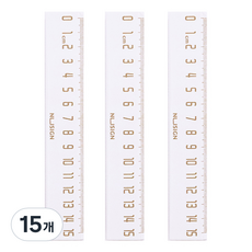 델리 누사인 ABS 자 15cm ENS096, 화이트, 15개