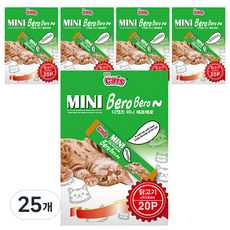 더캣츠 고양이 미니 베로베로 파우치 20개입, 닭고기, 200g, 25개