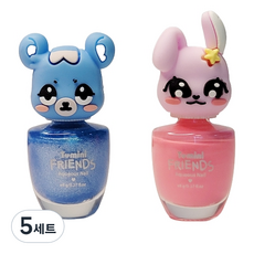 투미니 어린이 프렌즈 수성 네일 8ml x 2종 세트, 트윙클블루(햄스터) + 피치핑크(토끼), 5세트