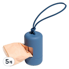 요런개 강아지 컬러팝 배변 파우치, 네이비, 5개, 1개입