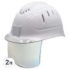 동명 투명창 실버미러보안경 경량통풍모, 화이트, 2개