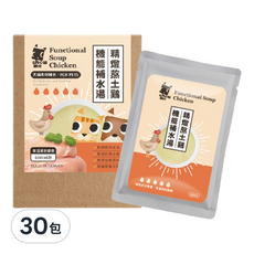 chew me 機能補水湯 精燉熬土雞 60ml*30包 全齡犬貓適用 寵物營養補充, 補水, 6包, 5盒